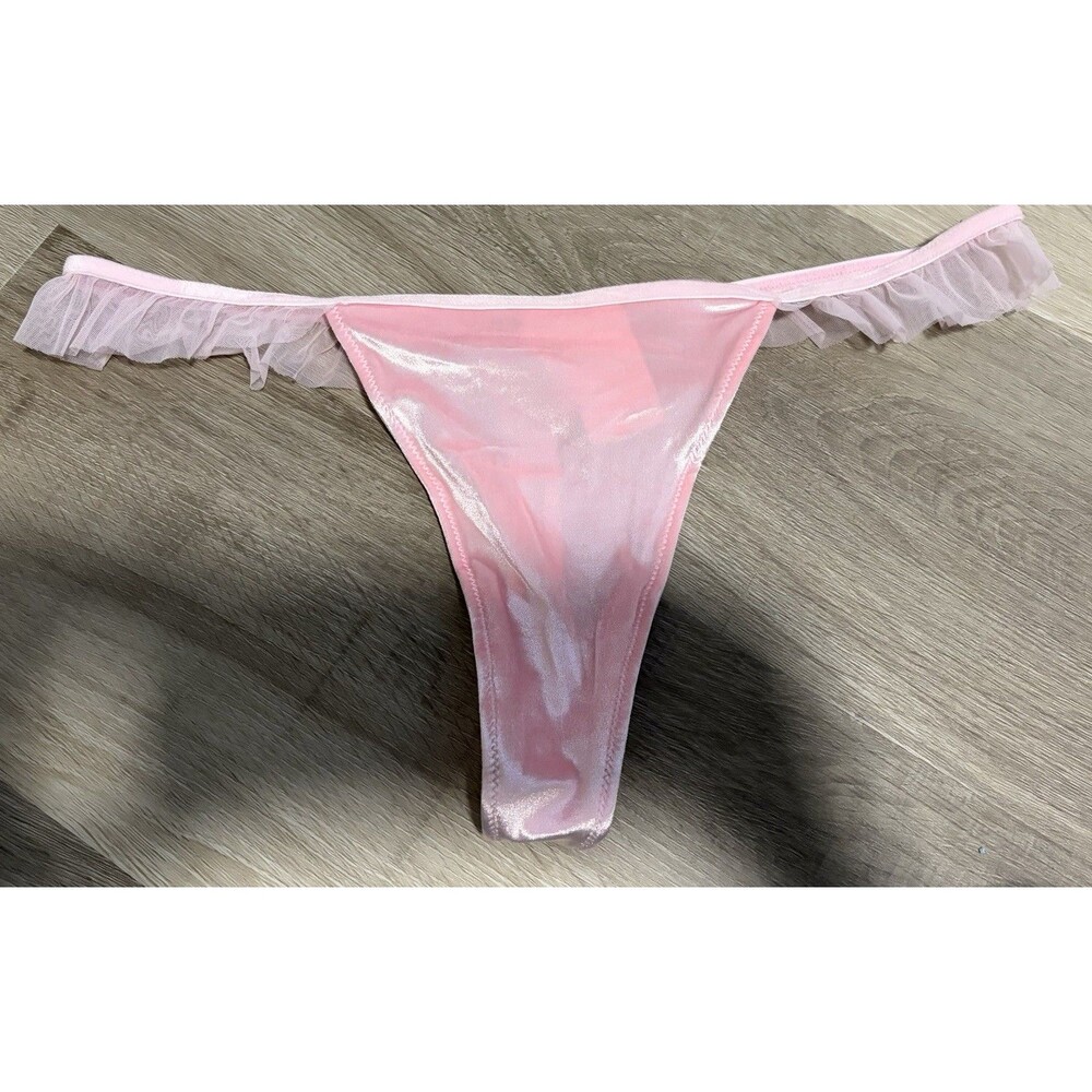 Women's Pink Thong Panty Size Medium NWT